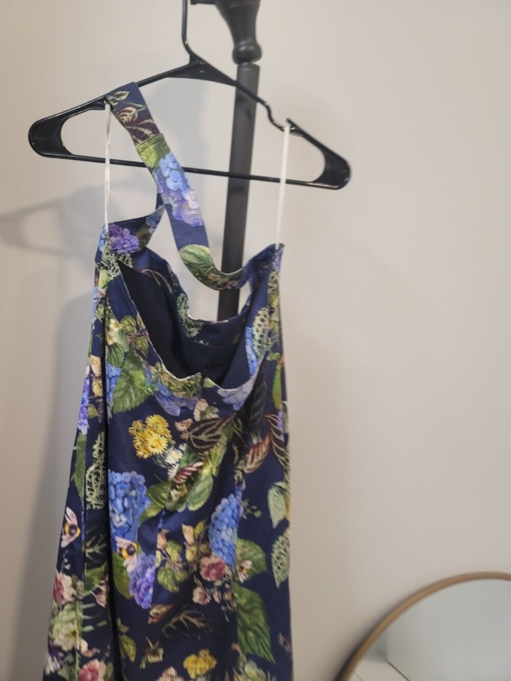 Cara Cara Floral Asher Halter Maxi Dress Women XL Backless Viscose Multicolor - Picture 5 of 7